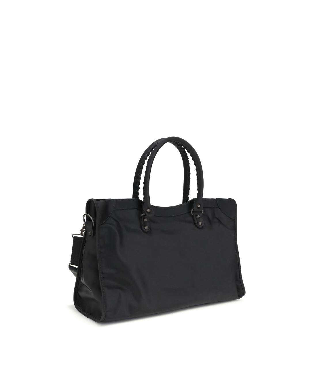 BALENCIAGA Черная кожаная сумка тоут, фото 3