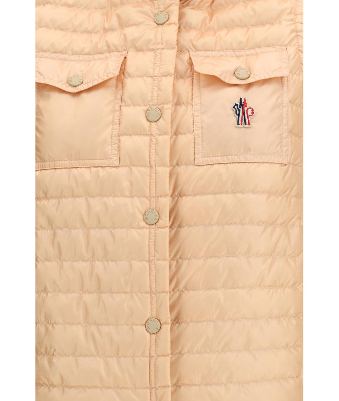 MONCLER GRENOBLE Бежевый полиамидовый жилет, фото 3