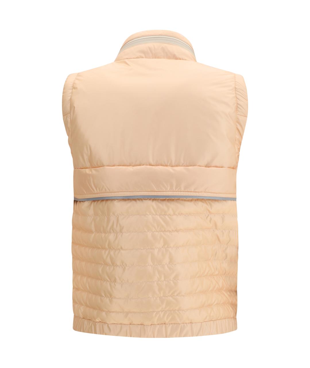 MONCLER GRENOBLE Бежевый полиамидовый жилет, фото 2