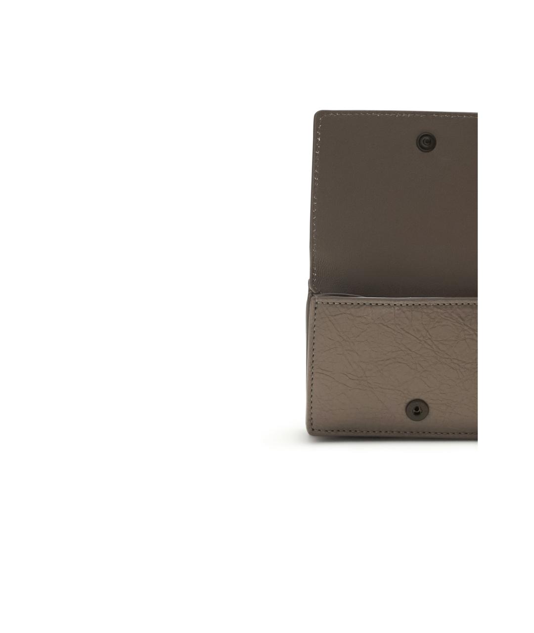 BALENCIAGA Бежевый кожаный кошелек, фото 3