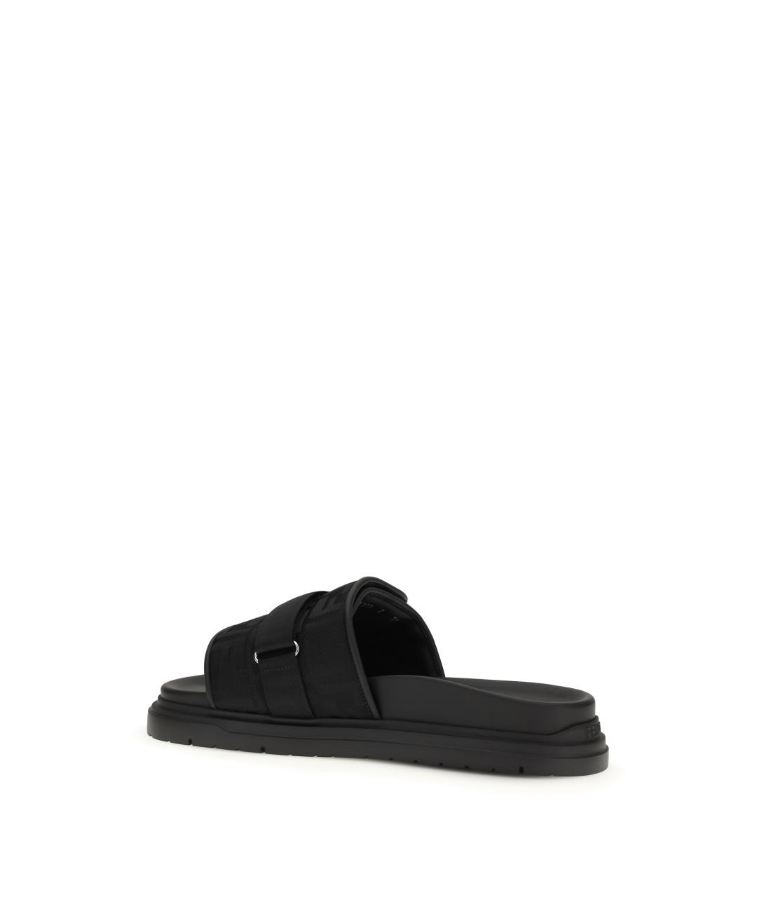 FENDI Черные шлепанцы, фото 3