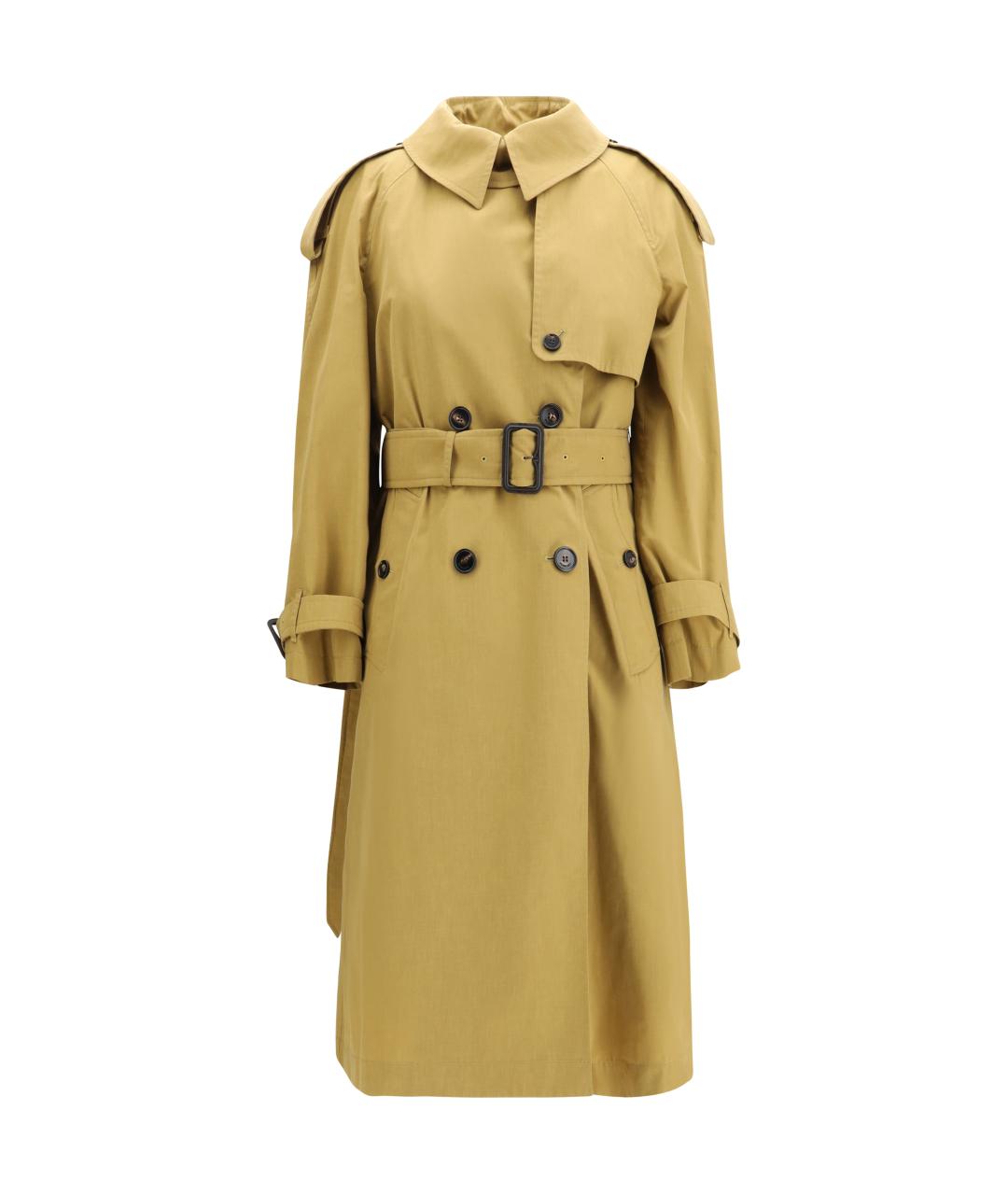 BURBERRY Бежевый полиэстеровый тренч/плащ, фото 1