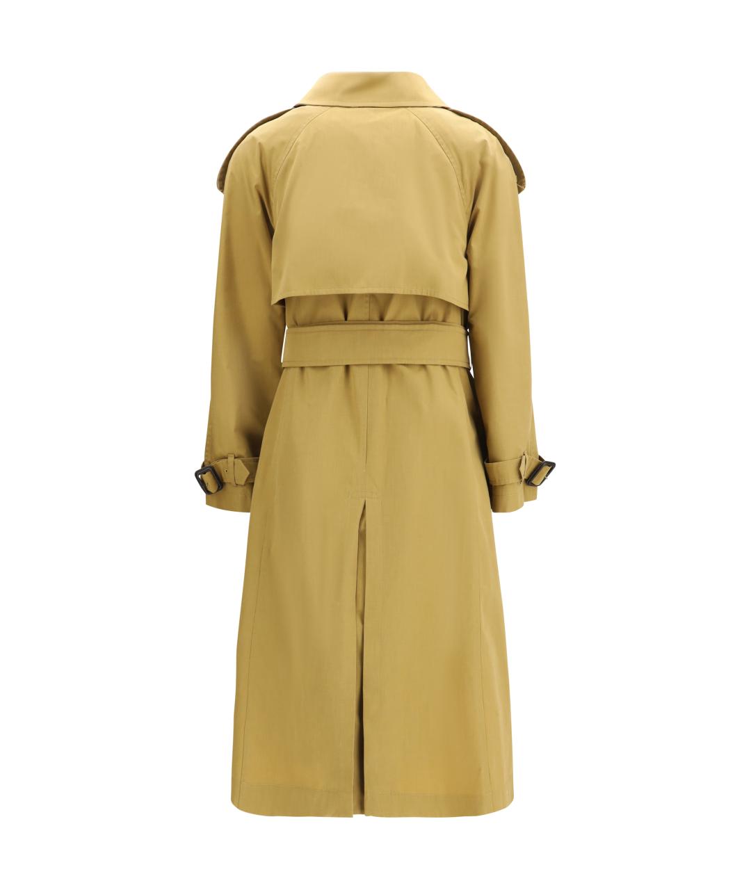 BURBERRY Бежевый полиэстеровый тренч/плащ, фото 2