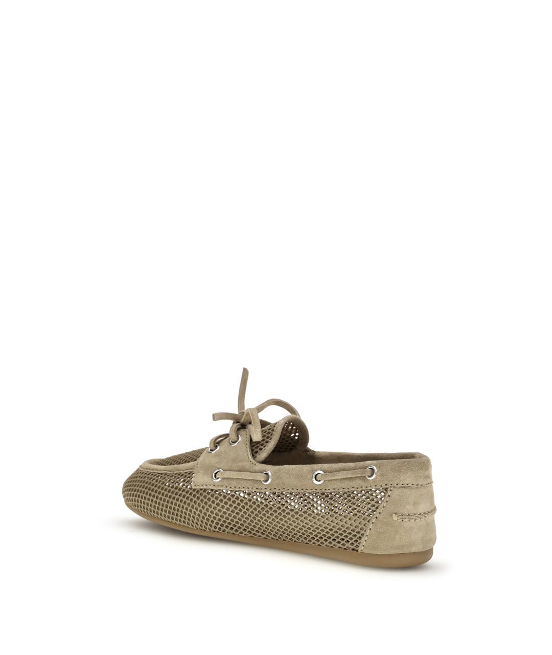 MIU MIU Бежевые кожаные лоферы, фото 3