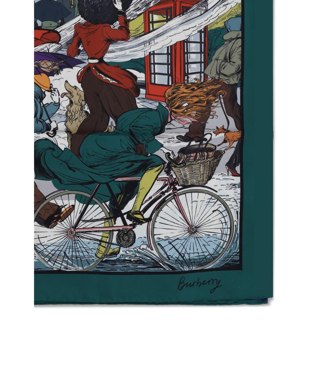 BURBERRY Мульти шелковый платок, фото 3