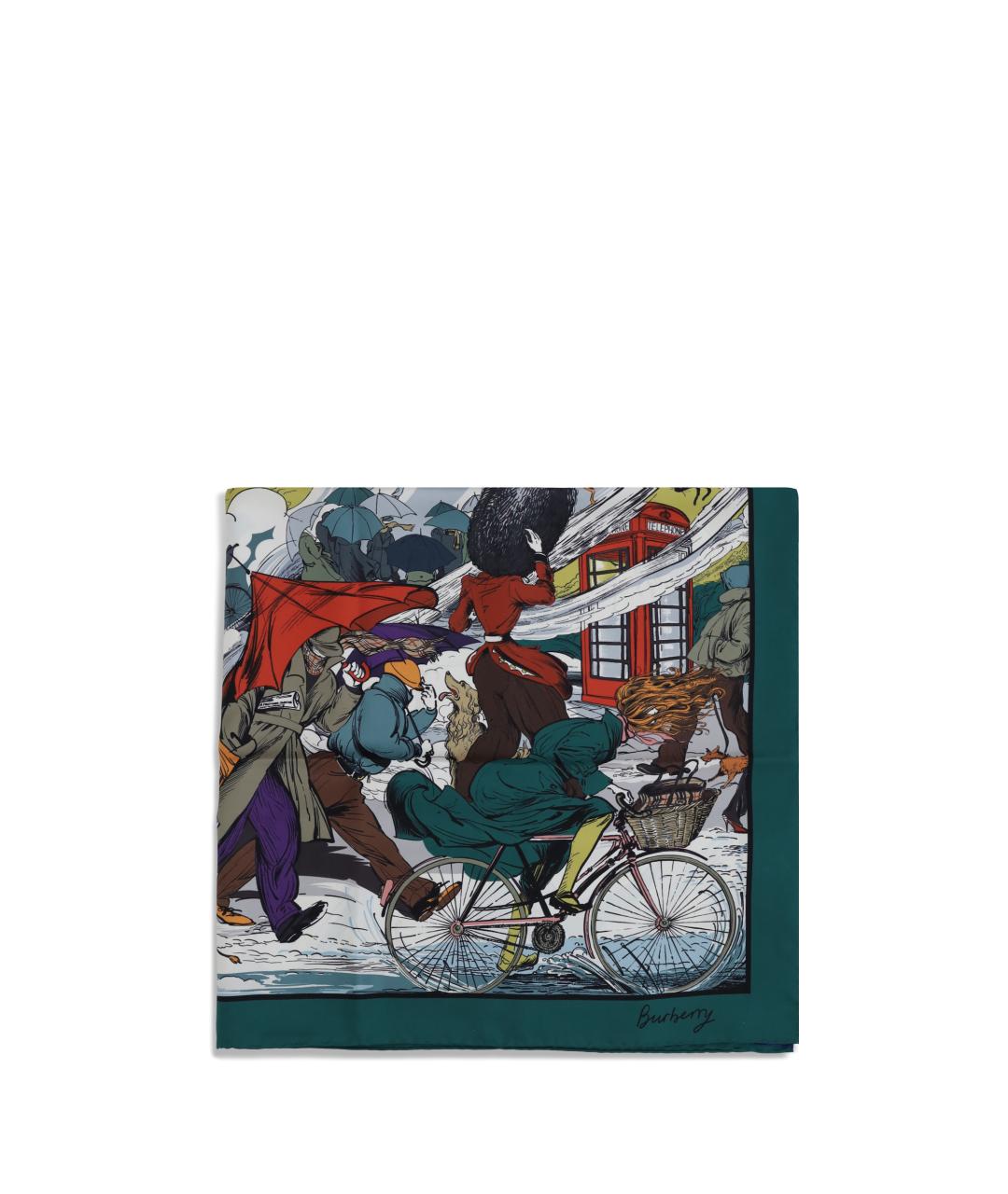 BURBERRY Мульти шелковый платок, фото 1