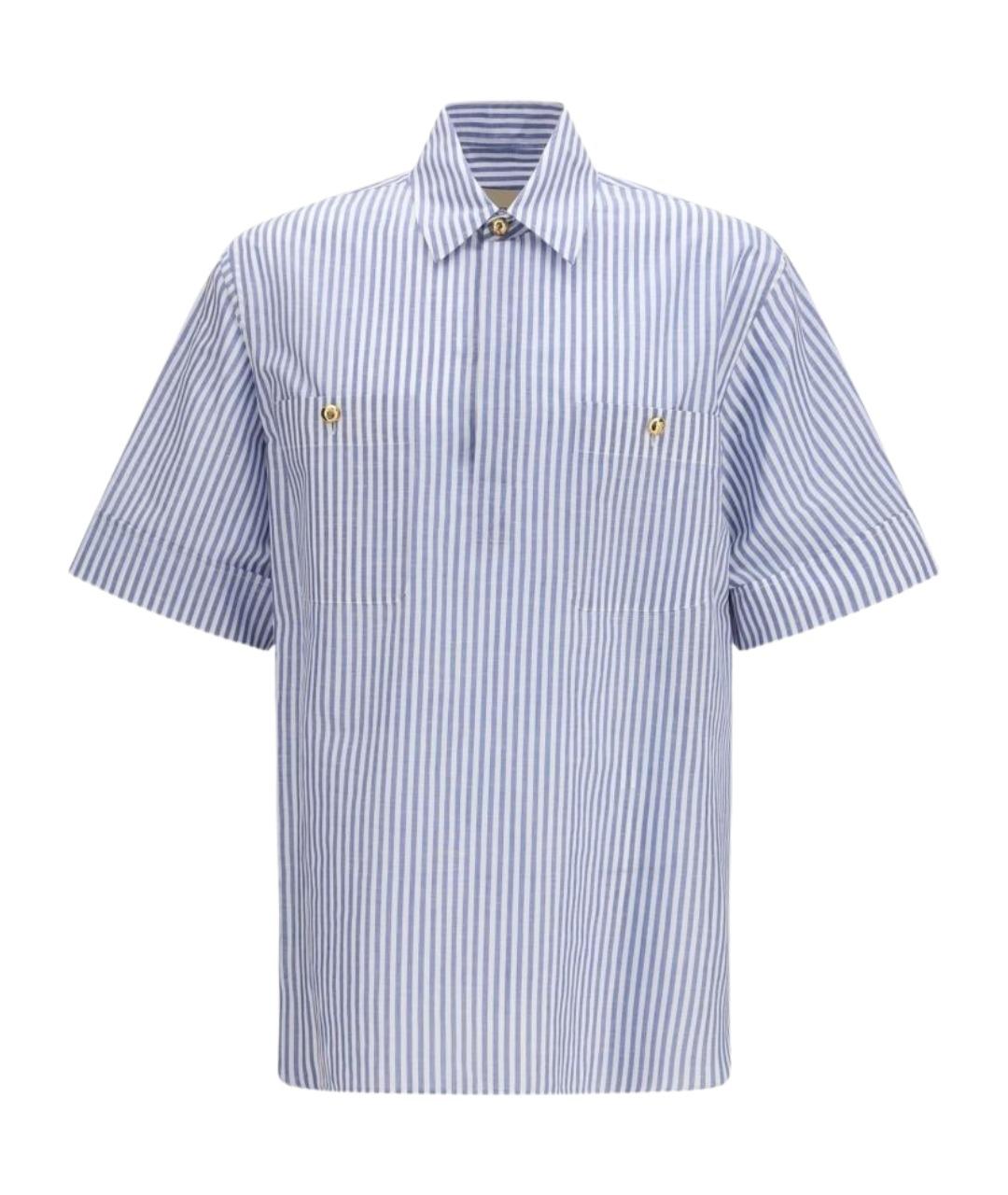 VALENTINO Голубая хлопковая классическая рубашка, фото 1