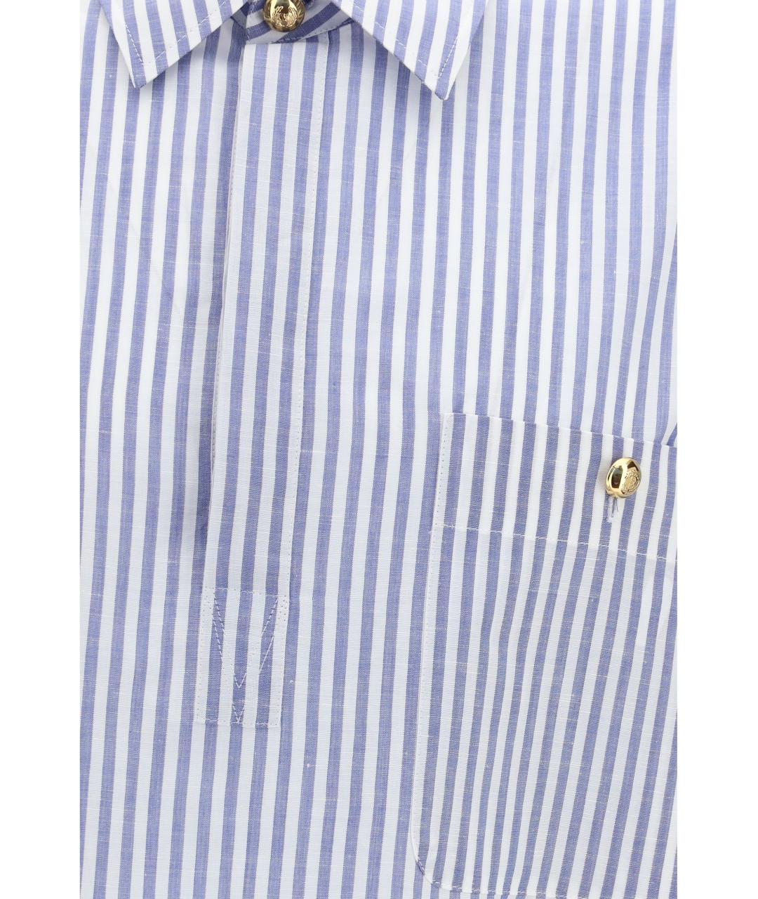 VALENTINO Голубая хлопковая классическая рубашка, фото 3