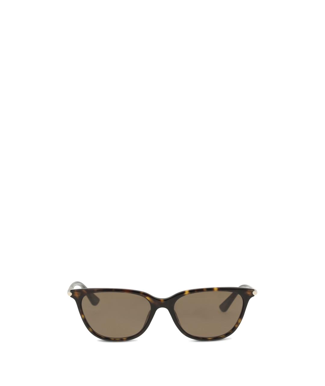 ALEXANDER MCQUEEN Коричневые пластиковые солнцезащитные очки, фото 4