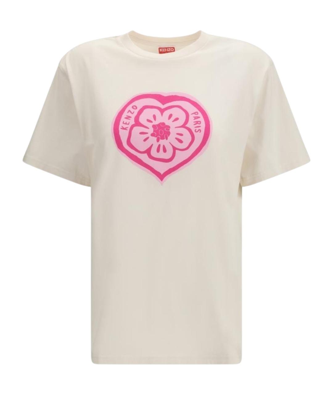KENZO Белая хлопковая футболка, фото 1