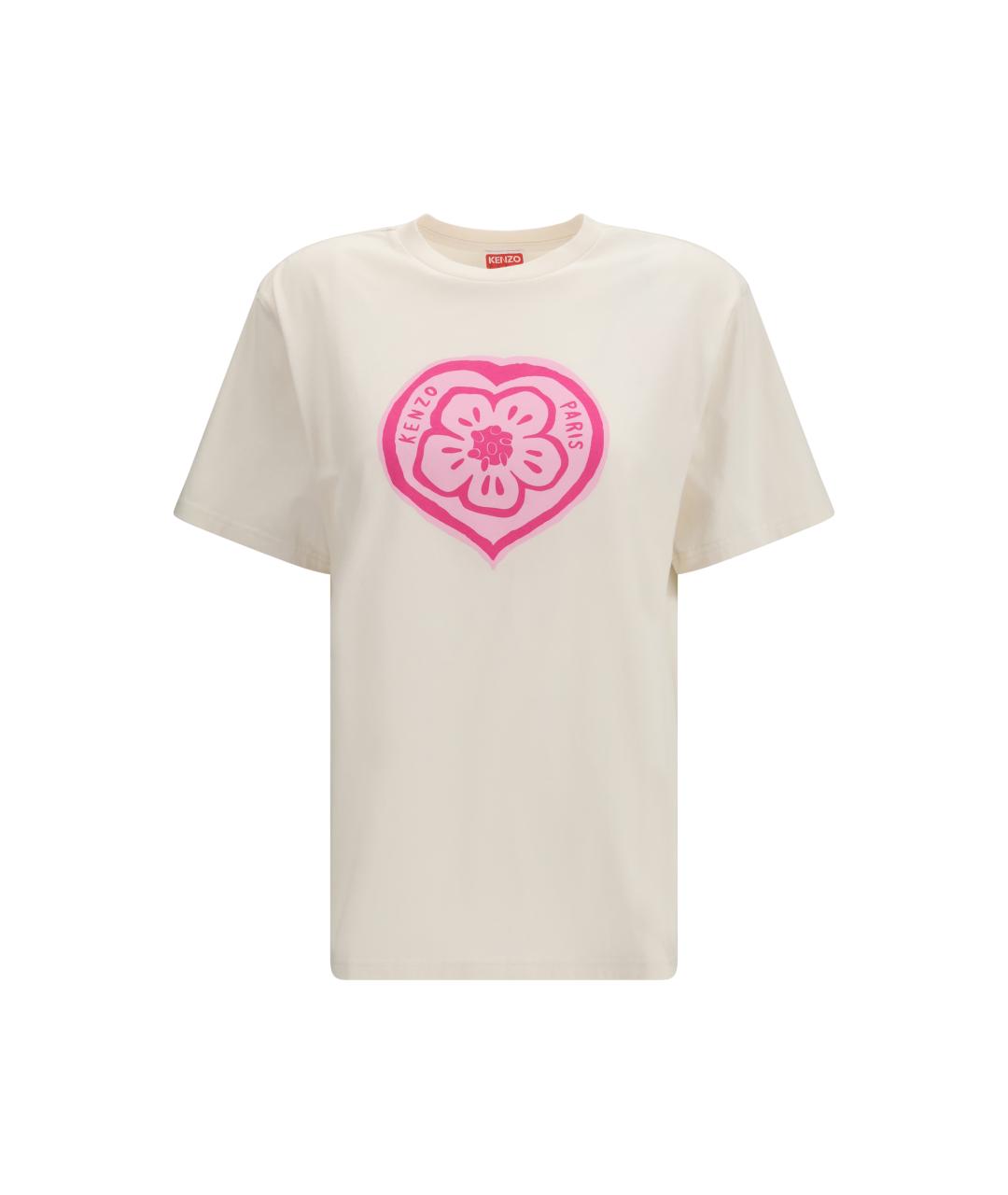 KENZO Белая хлопковая футболка, фото 4