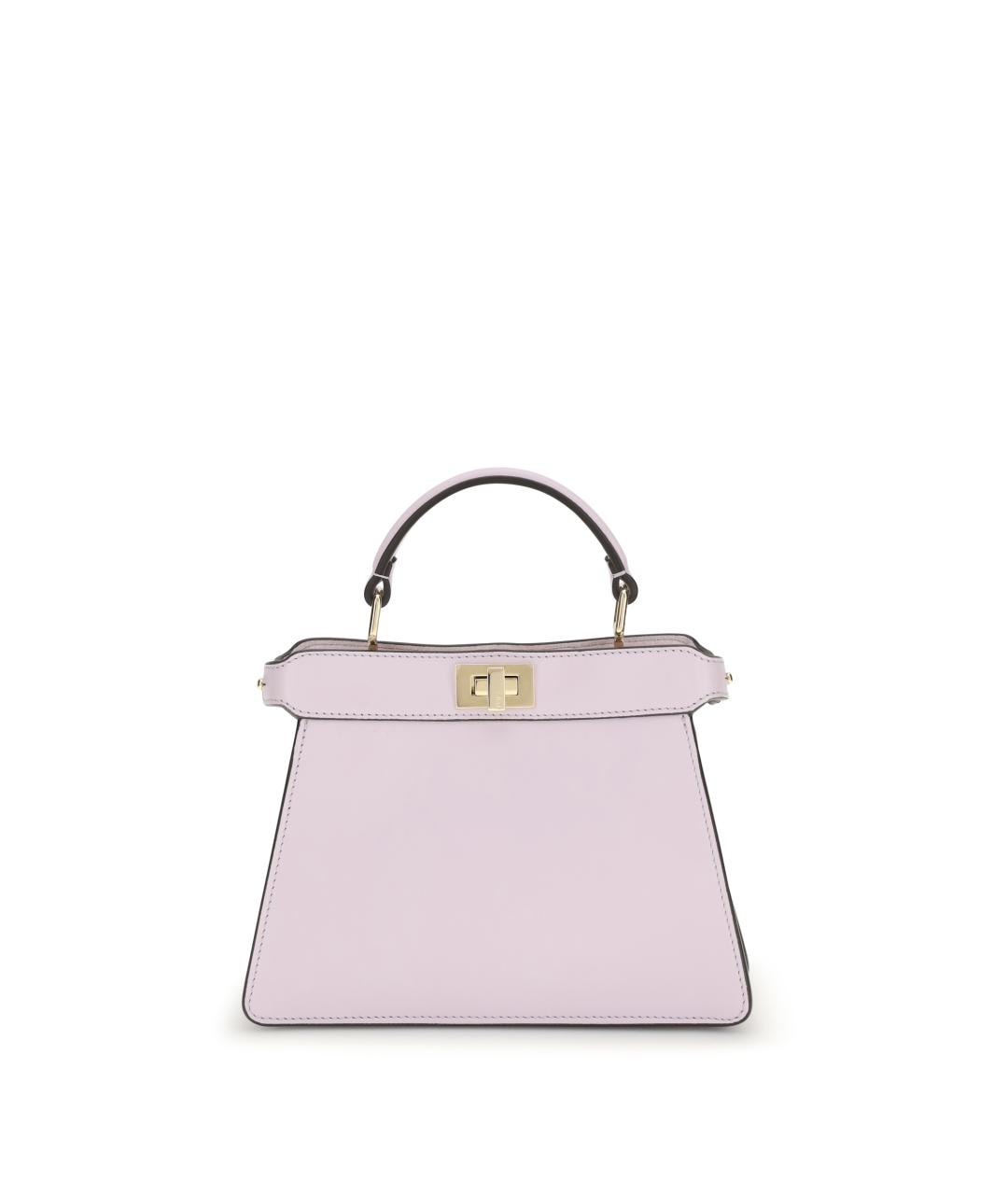 FENDI Розовая кожаная сумка тоут, фото 1