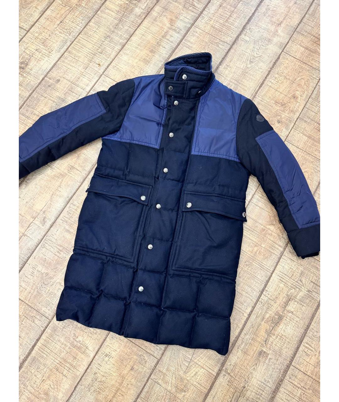 MONCLER Темно-синий пуховик, фото 5