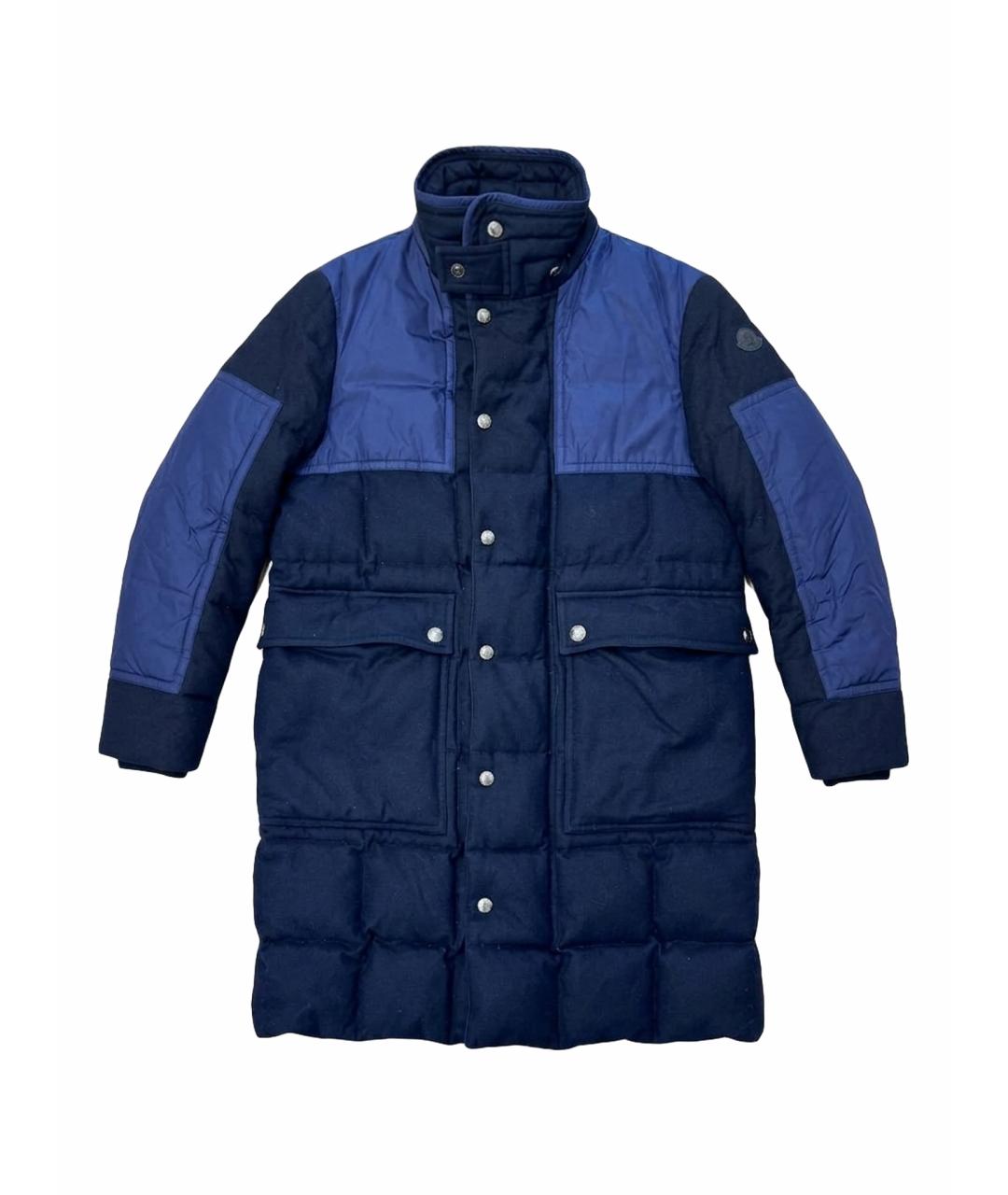 MONCLER Темно-синий пуховик, фото 1