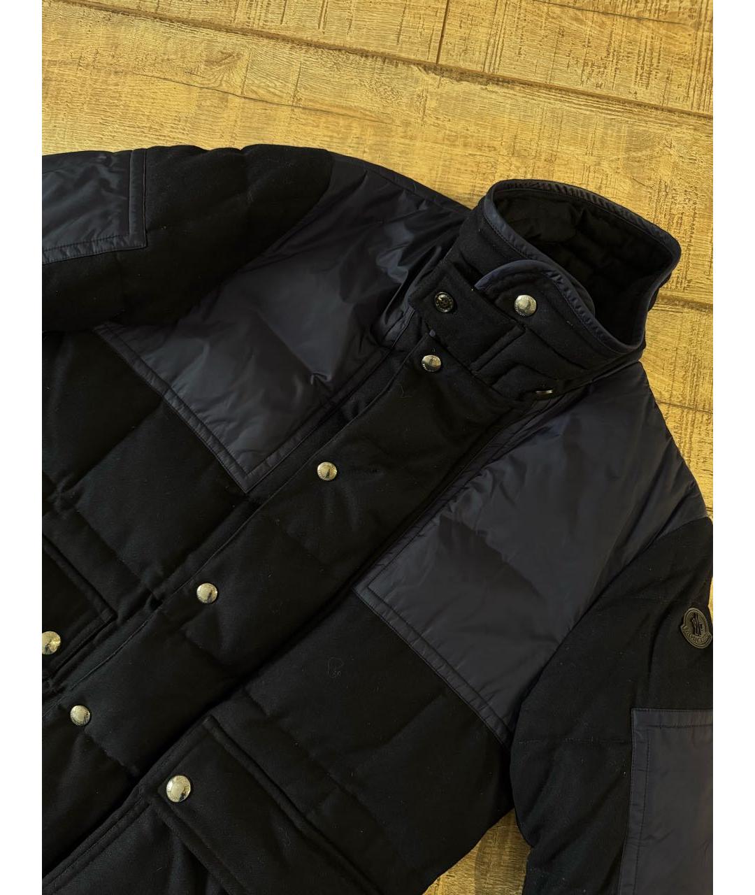MONCLER Темно-синий пуховик, фото 3