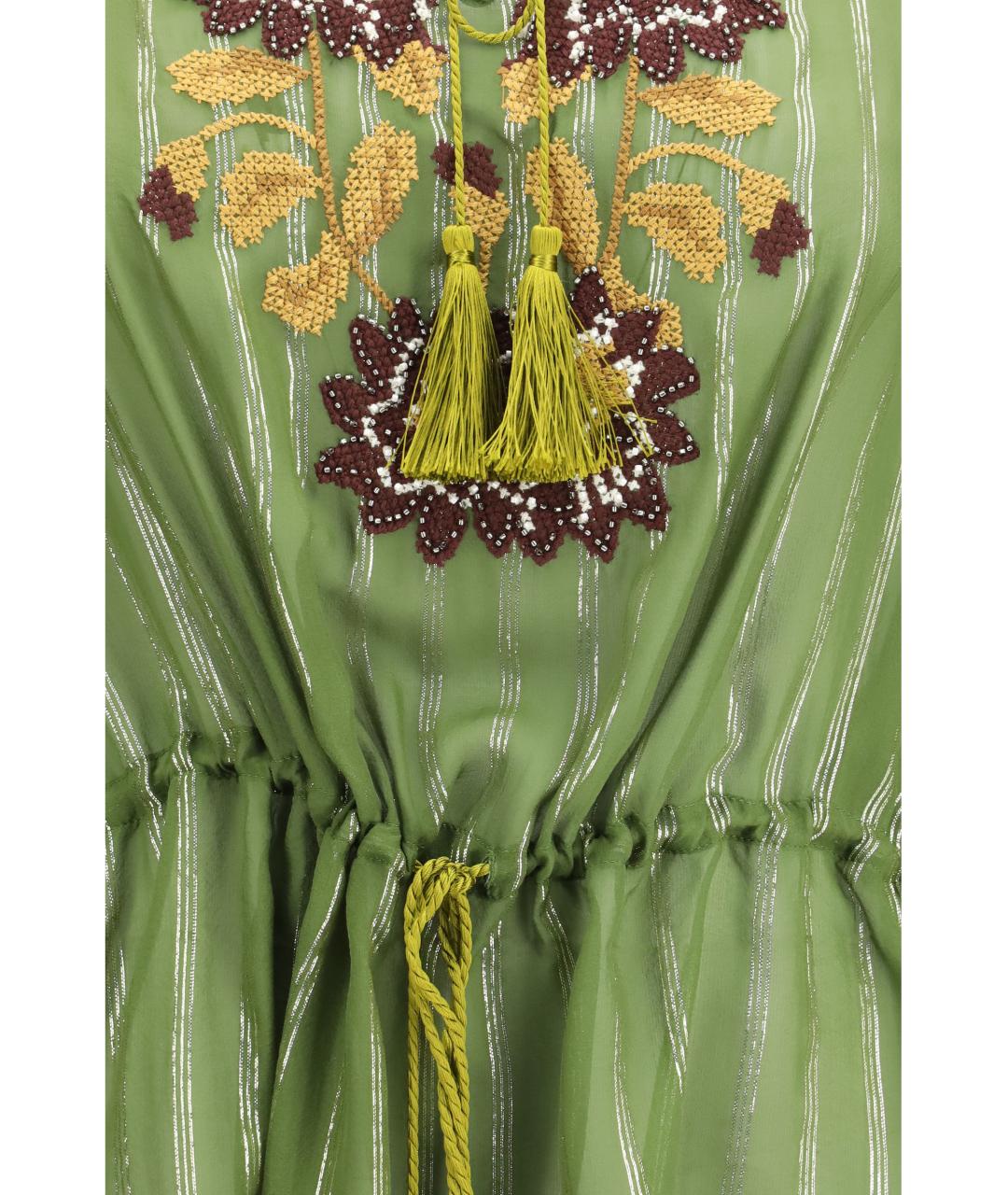 VALENTINO Зеленая шелковая блузы, фото 3