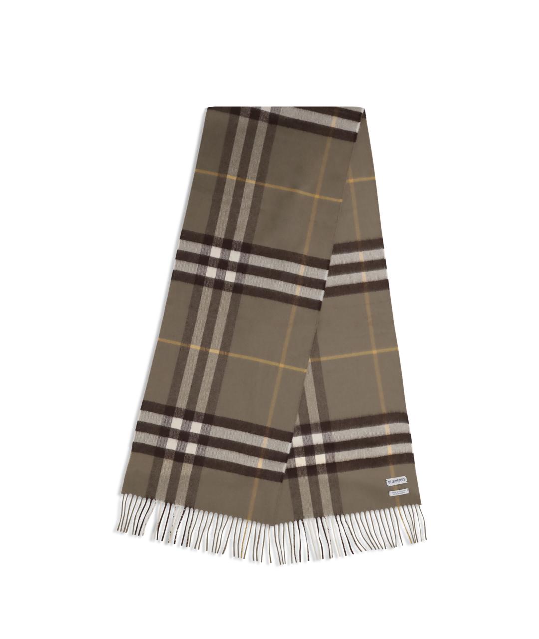 BURBERRY Коричневый кашемировый шарф, фото 2