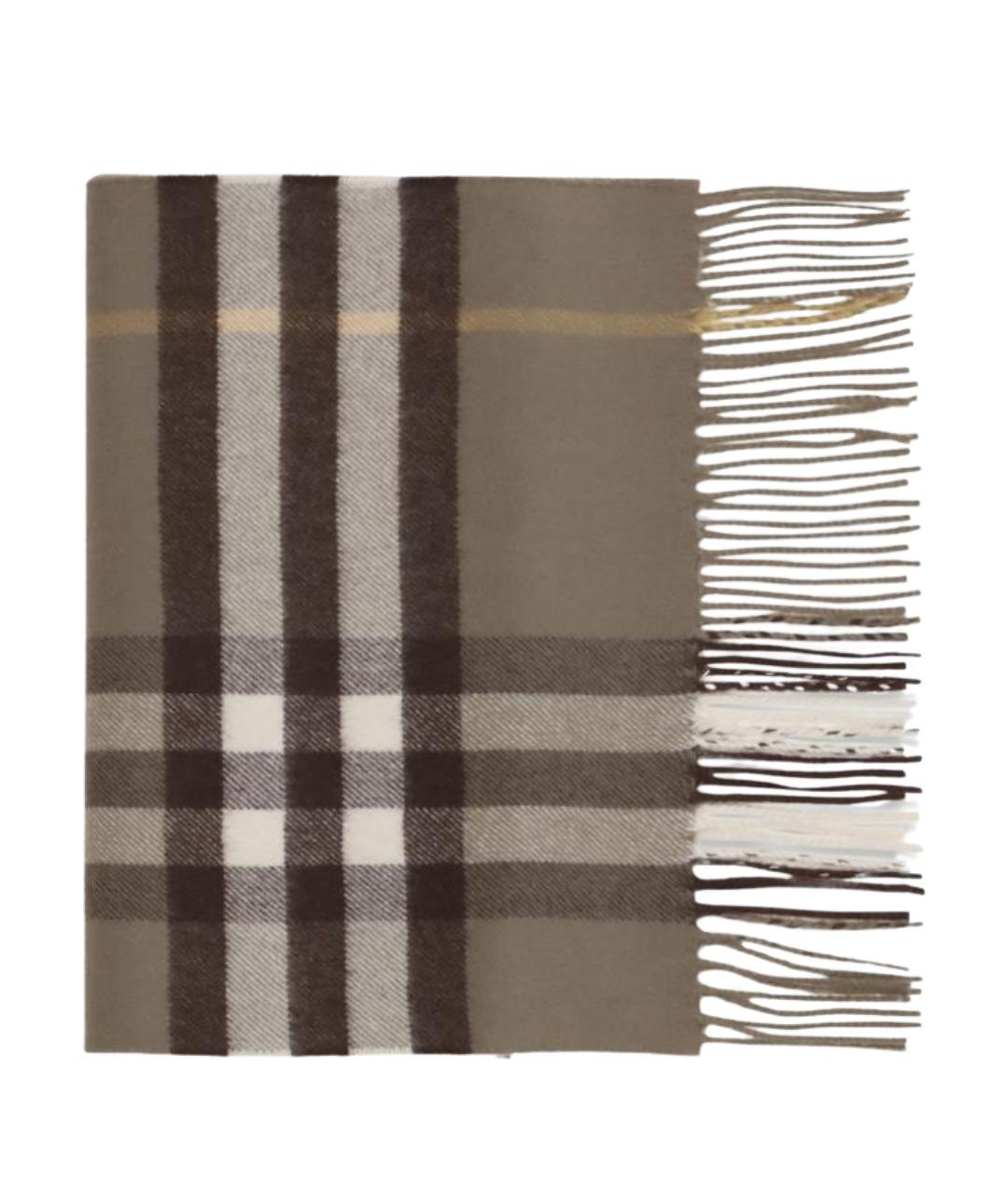 BURBERRY Коричневый кашемировый шарф, фото 1