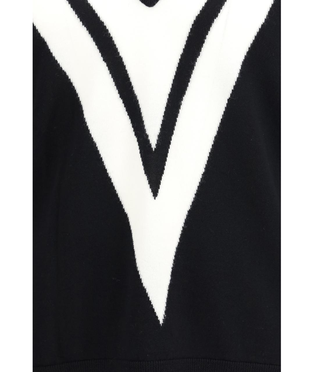 VALENTINO Черный шерстяной джемпер / свитер, фото 3