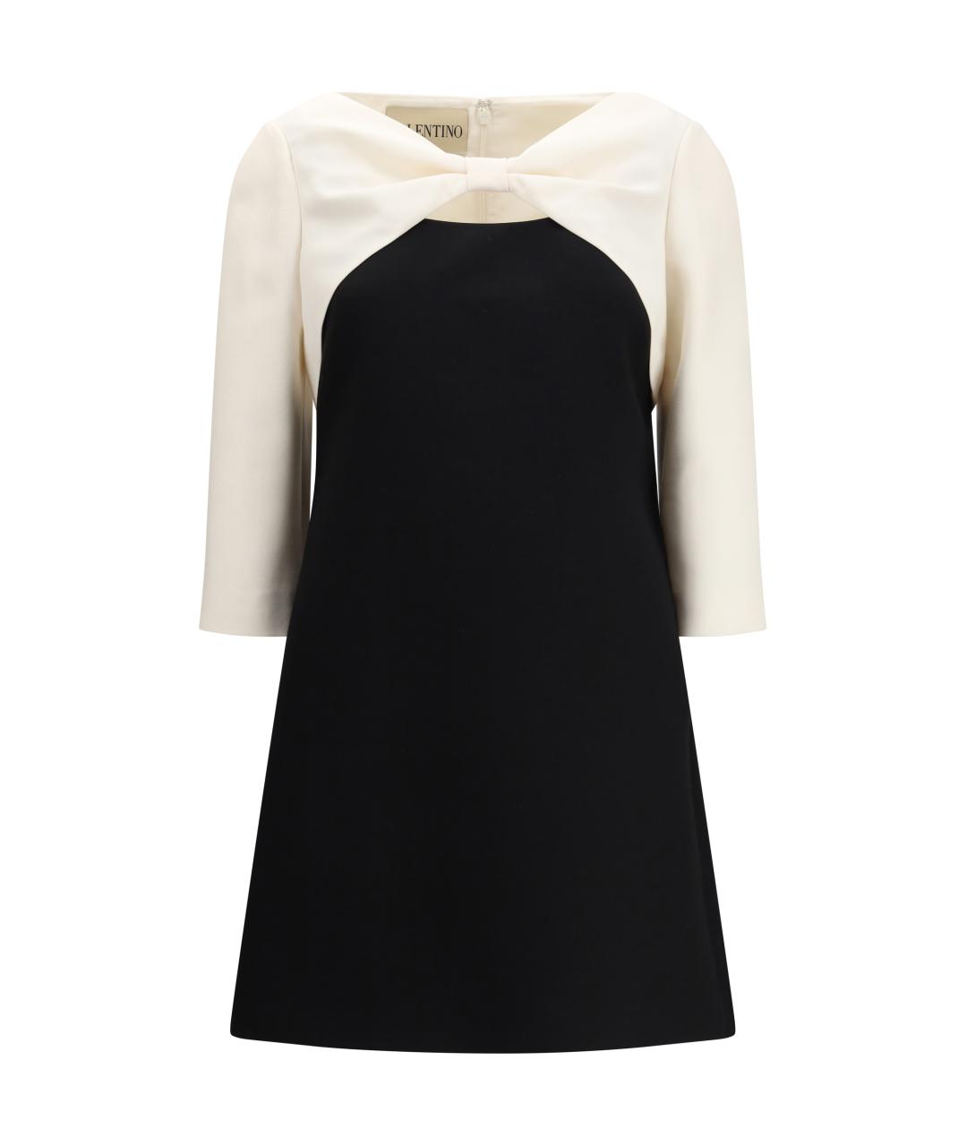 VALENTINO Мульти шерстяное коктейльное платье, фото 1