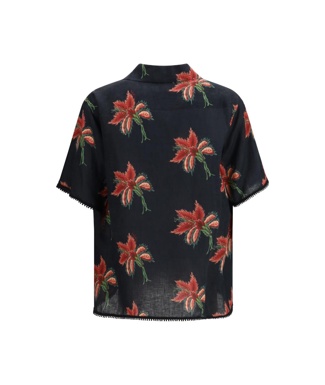 VALENTINO Черная льняная кэжуал рубашка, фото 2