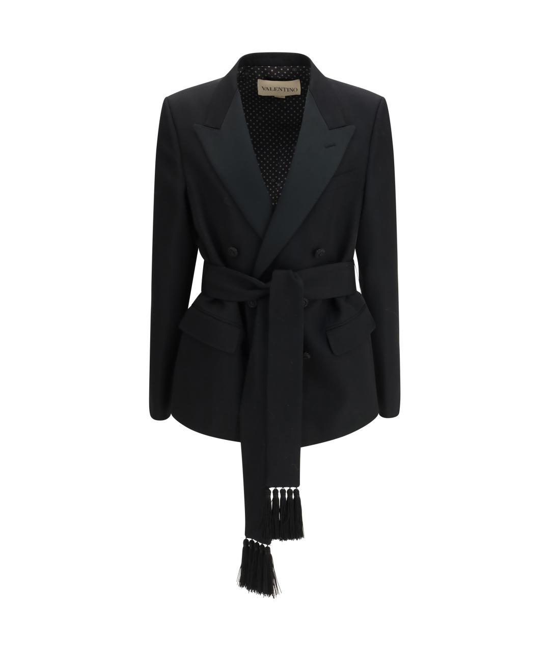 VALENTINO Черный шерстяной пиджак, фото 1