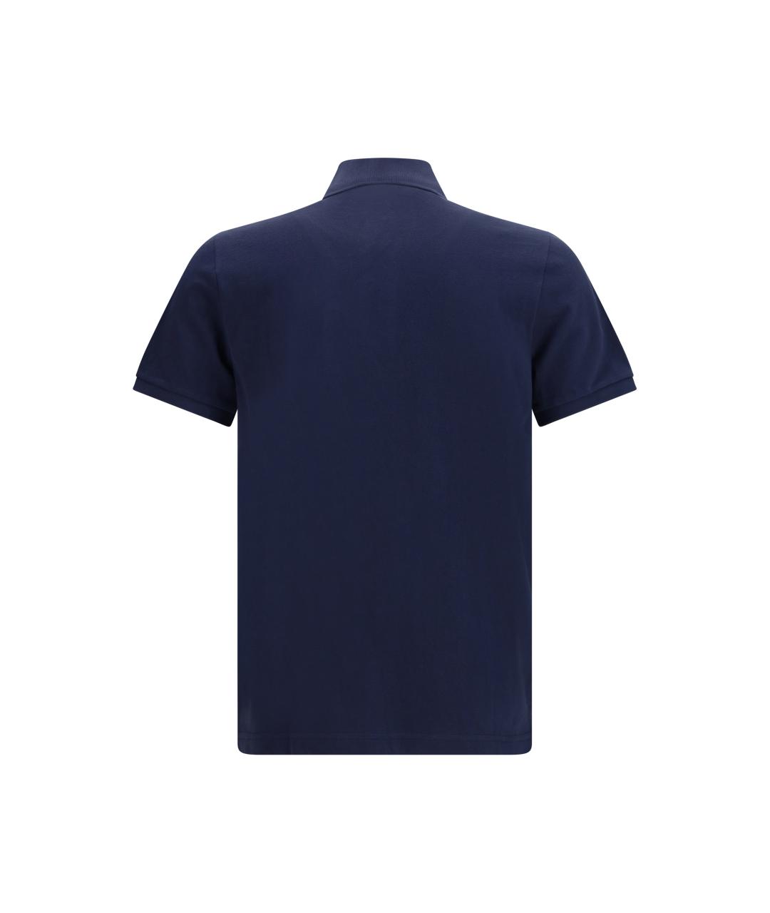 MOOSE KNUCKLES Темно-синее хлопковое поло с коротким рукавом, фото 2