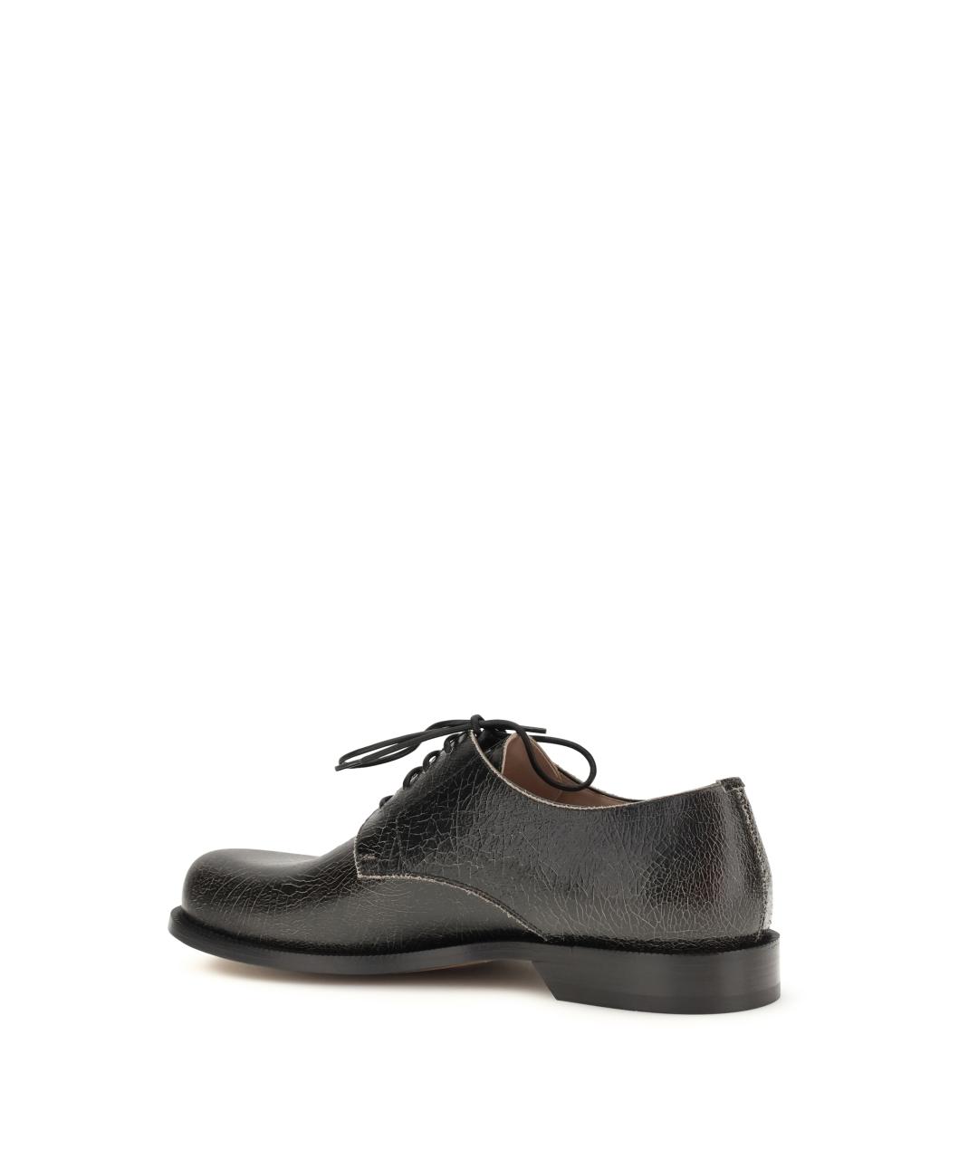 LOEWE Черные кожаные низкие ботинки, фото 3