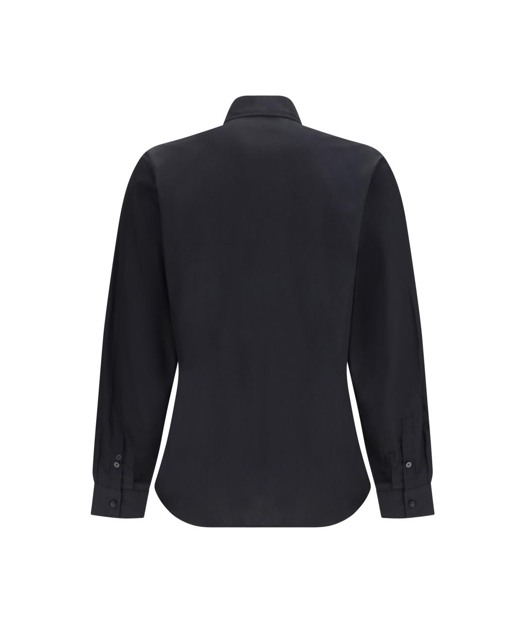 VERSACE JEANS COUTURE Черная хлопковая кэжуал рубашка, фото 2