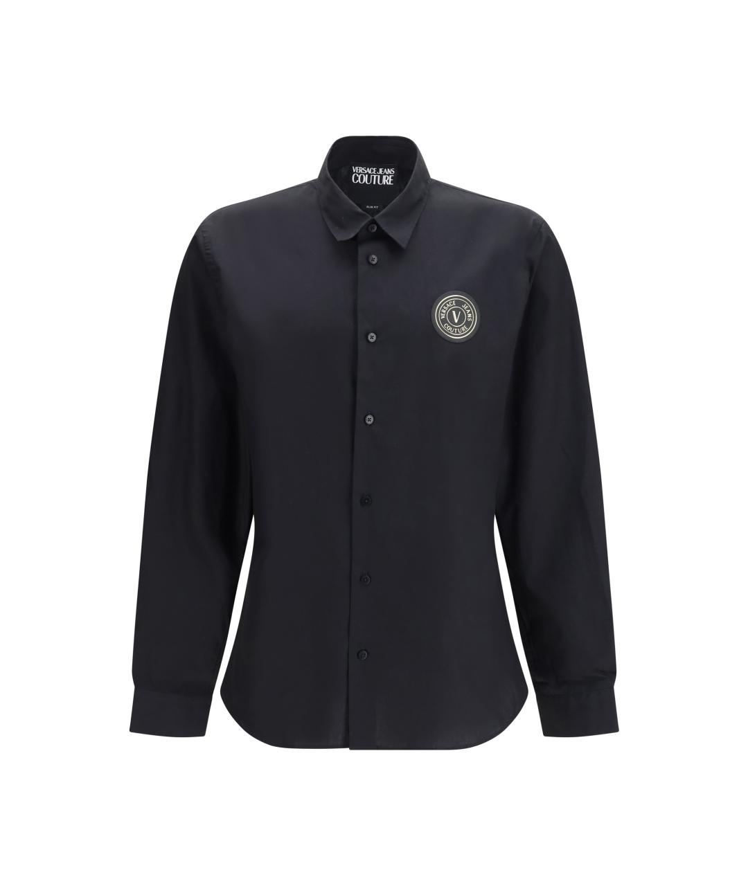 VERSACE JEANS COUTURE Черная хлопковая кэжуал рубашка, фото 1