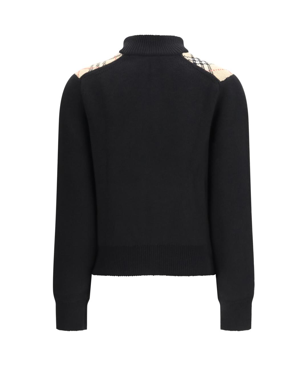 BURBERRY Черный шерстяной кардиган, фото 2