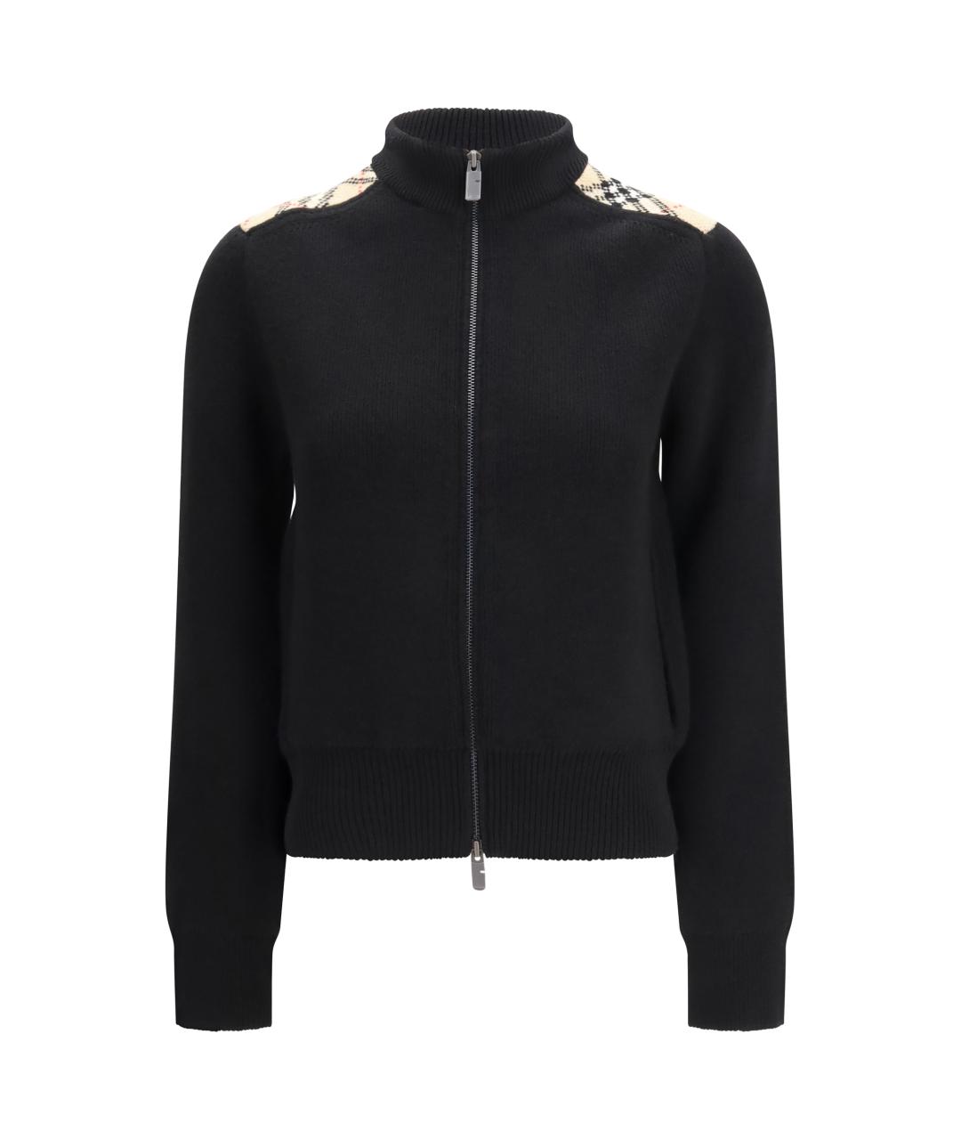 BURBERRY Черный шерстяной кардиган, фото 1