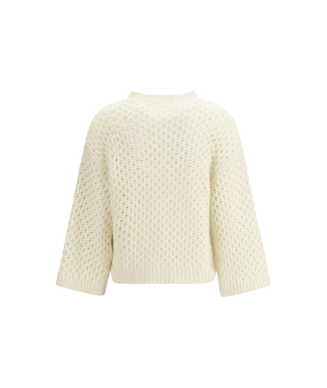 FABIANA FILIPPI Белый шерстяной джемпер / свитер, фото 2