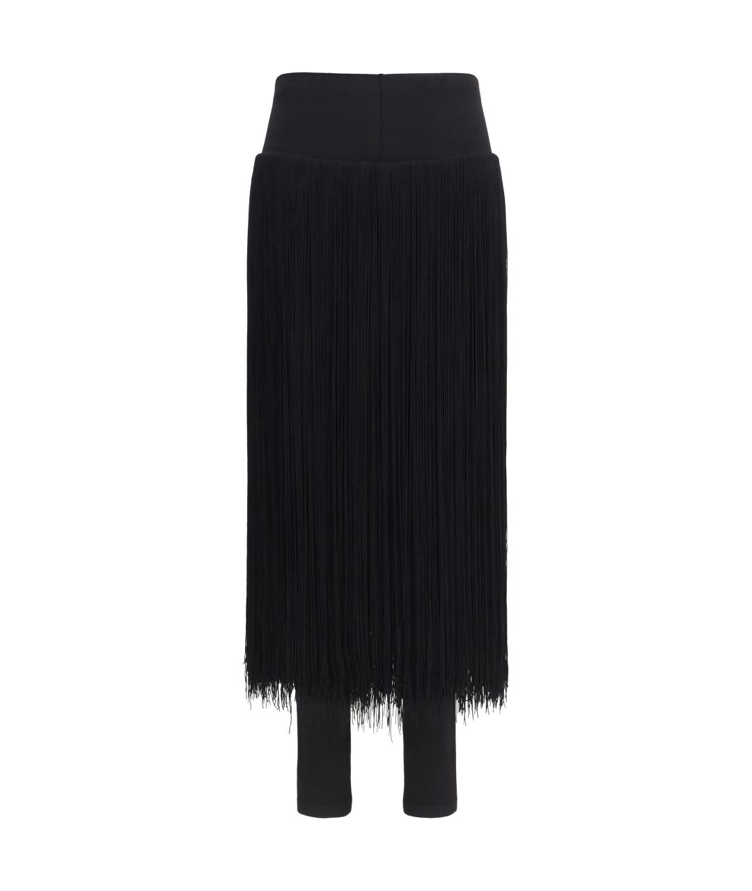 ALAIA Черные вискозные леггинсы и велосипедки, фото 1