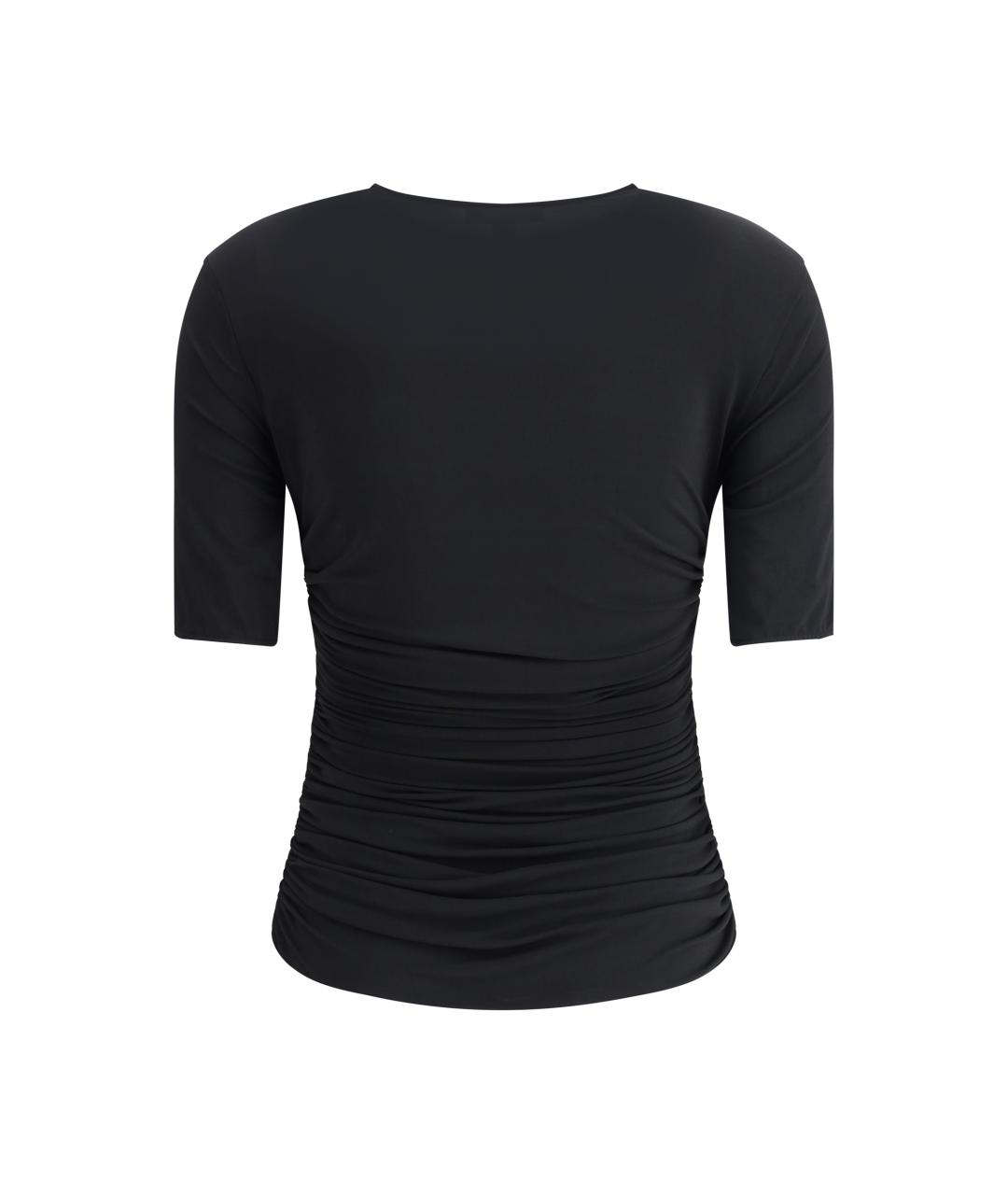 ALAIA Черная вискозная футболка, фото 2