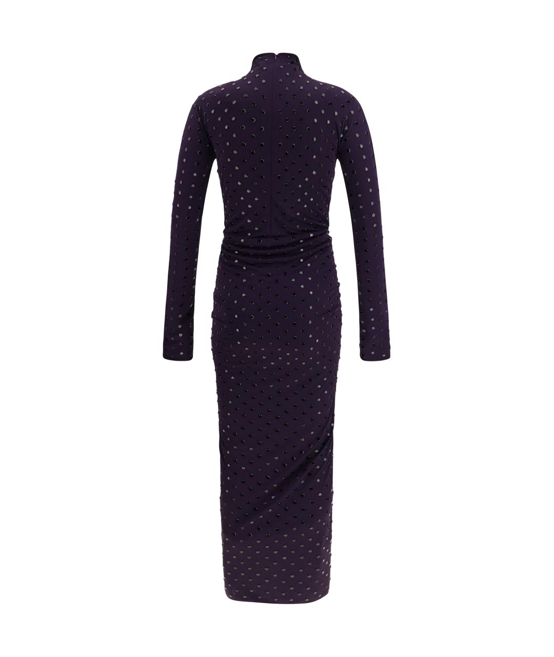 ALAIA Темно-синее вискозное вечернее платье, фото 2