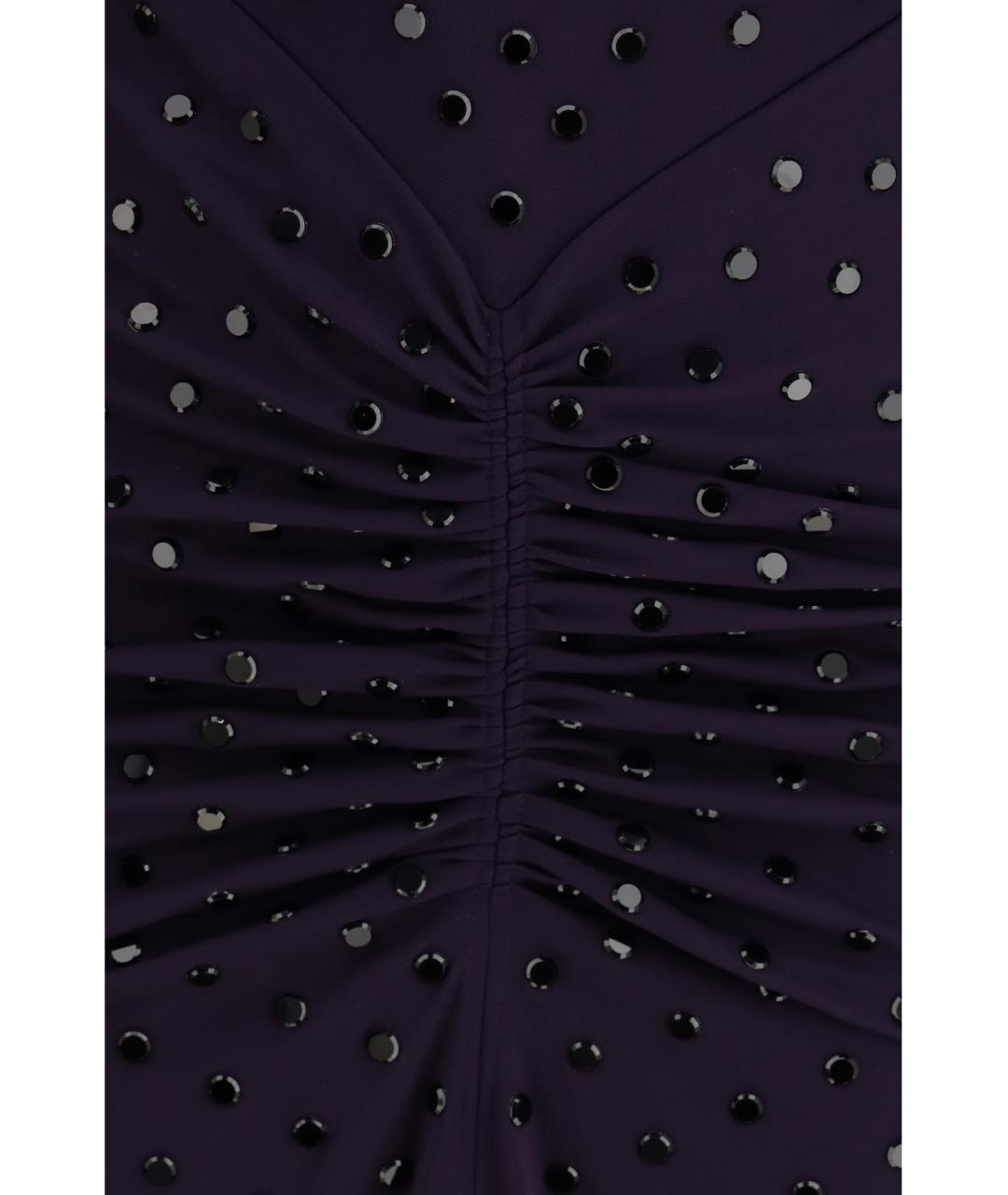 ALAIA Темно-синее вискозное вечернее платье, фото 3