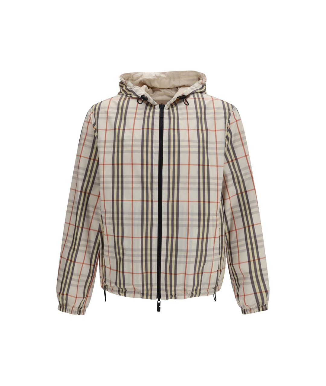 BURBERRY Бежевая полиэстеровая куртка, фото 2