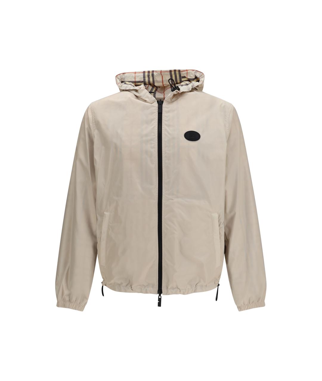 BURBERRY Бежевая полиэстеровая куртка, фото 1