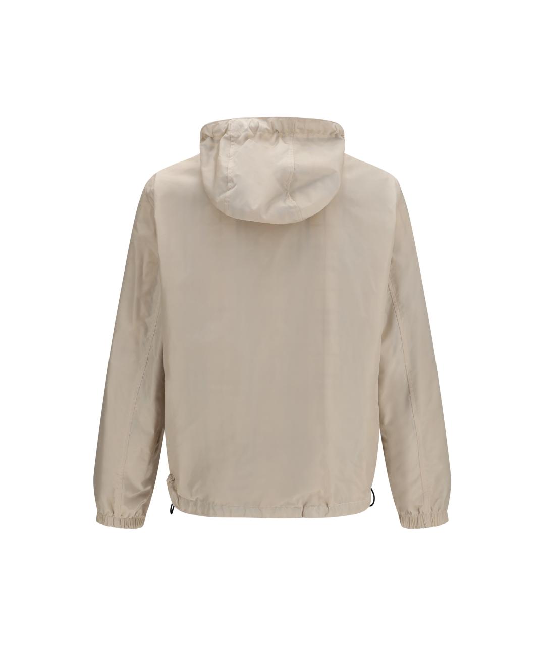 BURBERRY Бежевая полиэстеровая куртка, фото 3