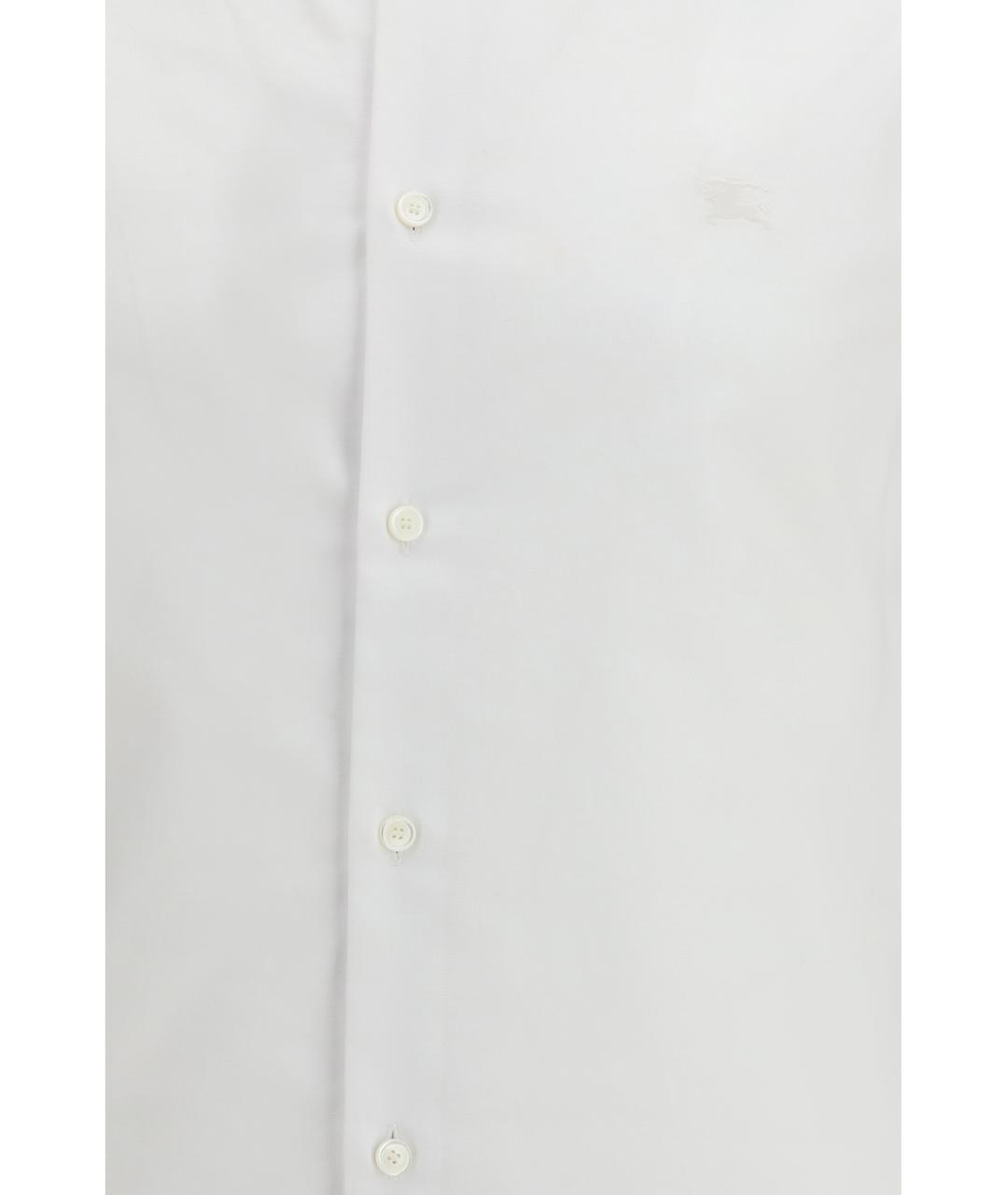 BURBERRY Белая хлопковая классическая рубашка, фото 3
