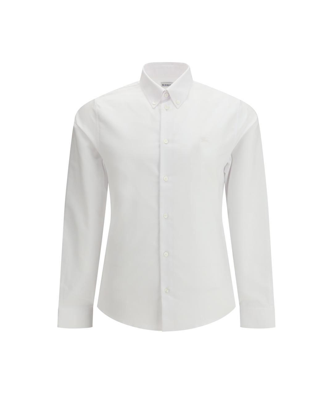 BURBERRY Белая хлопковая классическая рубашка, фото 1