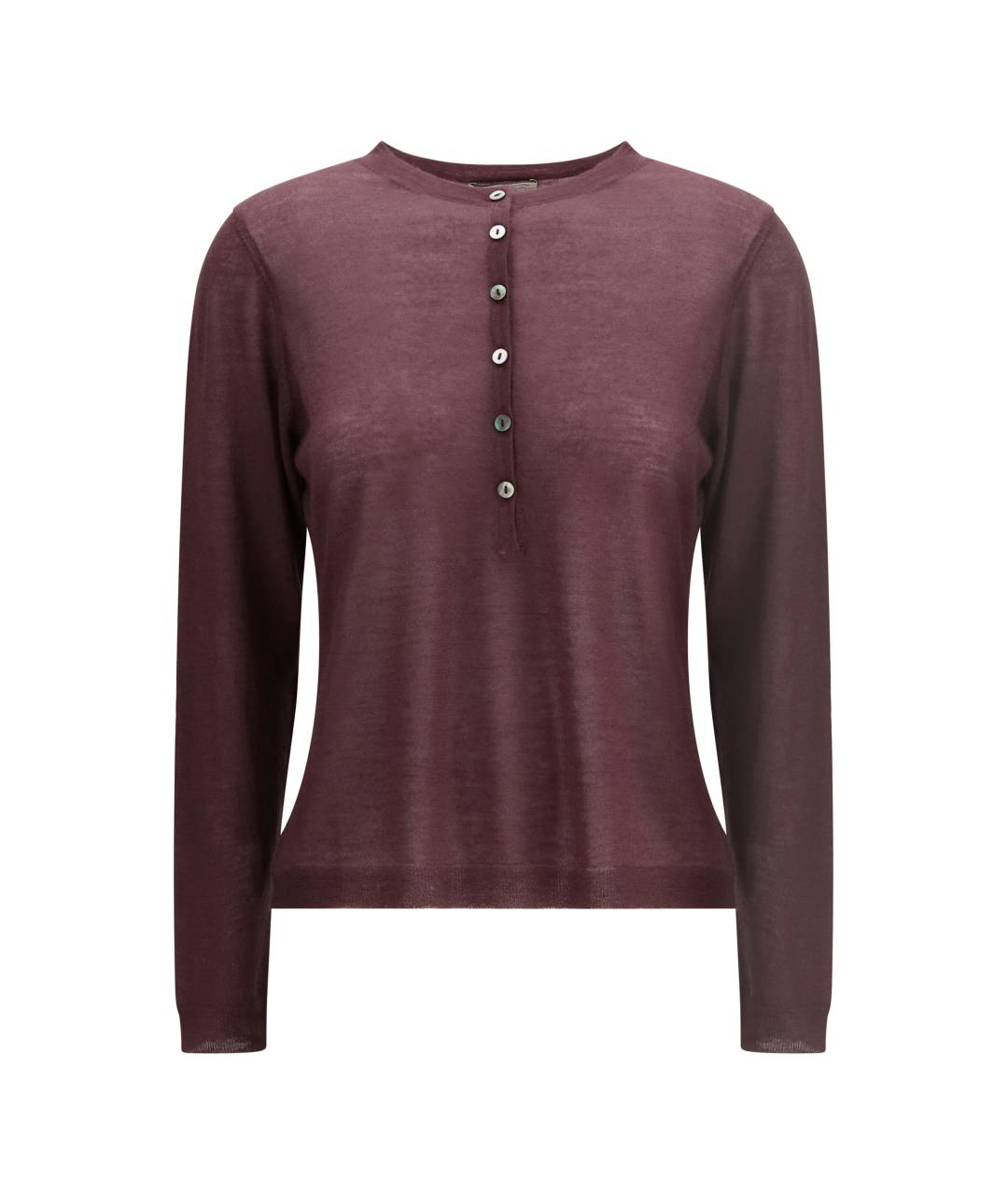 MIRROR IN THE SKY Бордовый кашемировый джемпер / свитер, фото 1