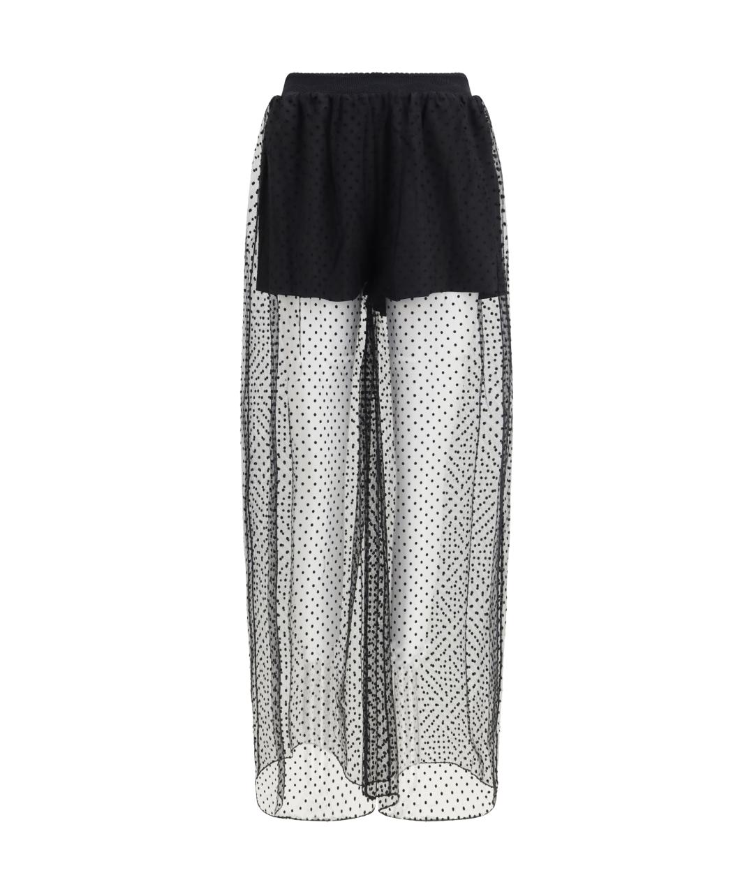 ALAIA Черные синтетические брюки широкие, фото 1