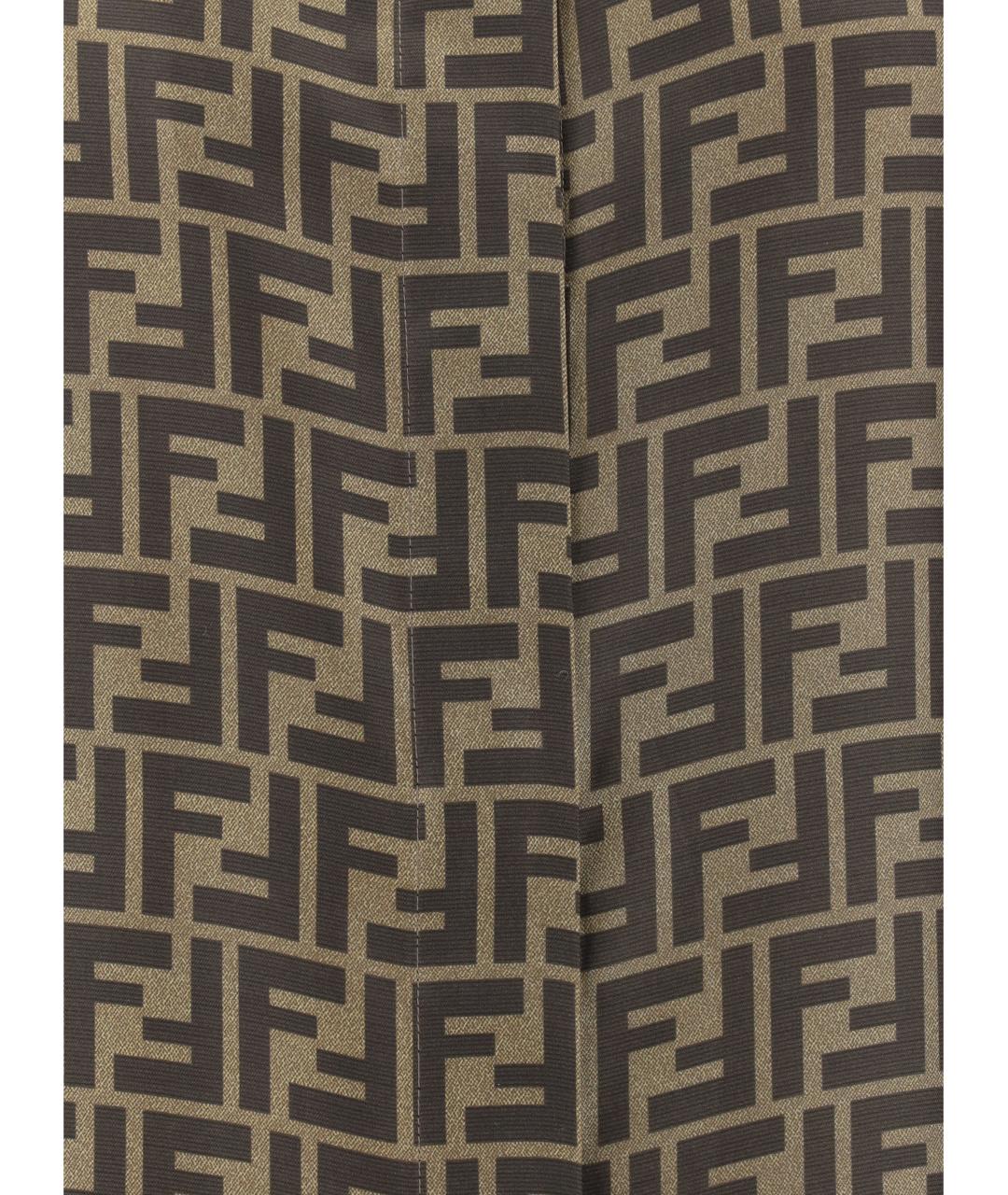 FENDI Коричневая шелковая рубашка, фото 3