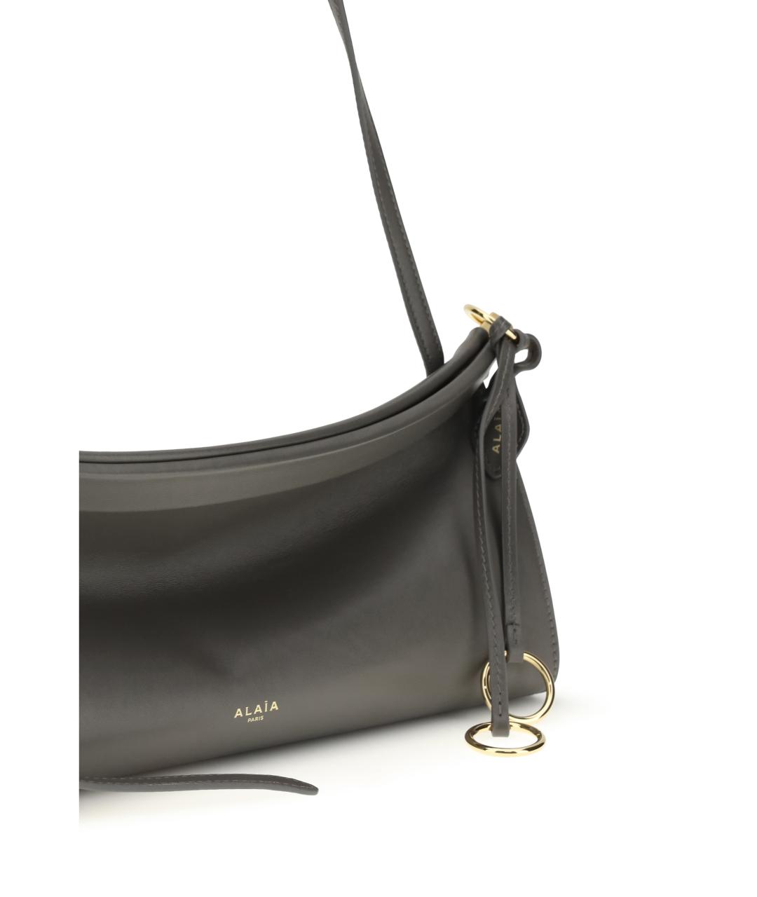 ALAIA Серая кожаная сумка через плечо, фото 4