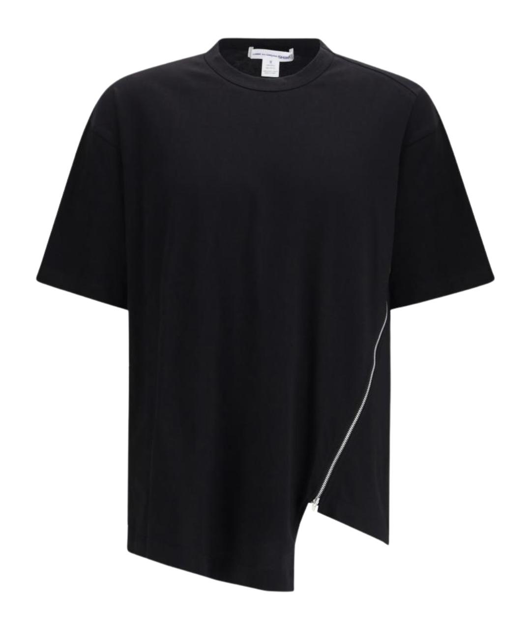 COMME DES GARÇONS SHIRT Черная хлопковая футболка, фото 1
