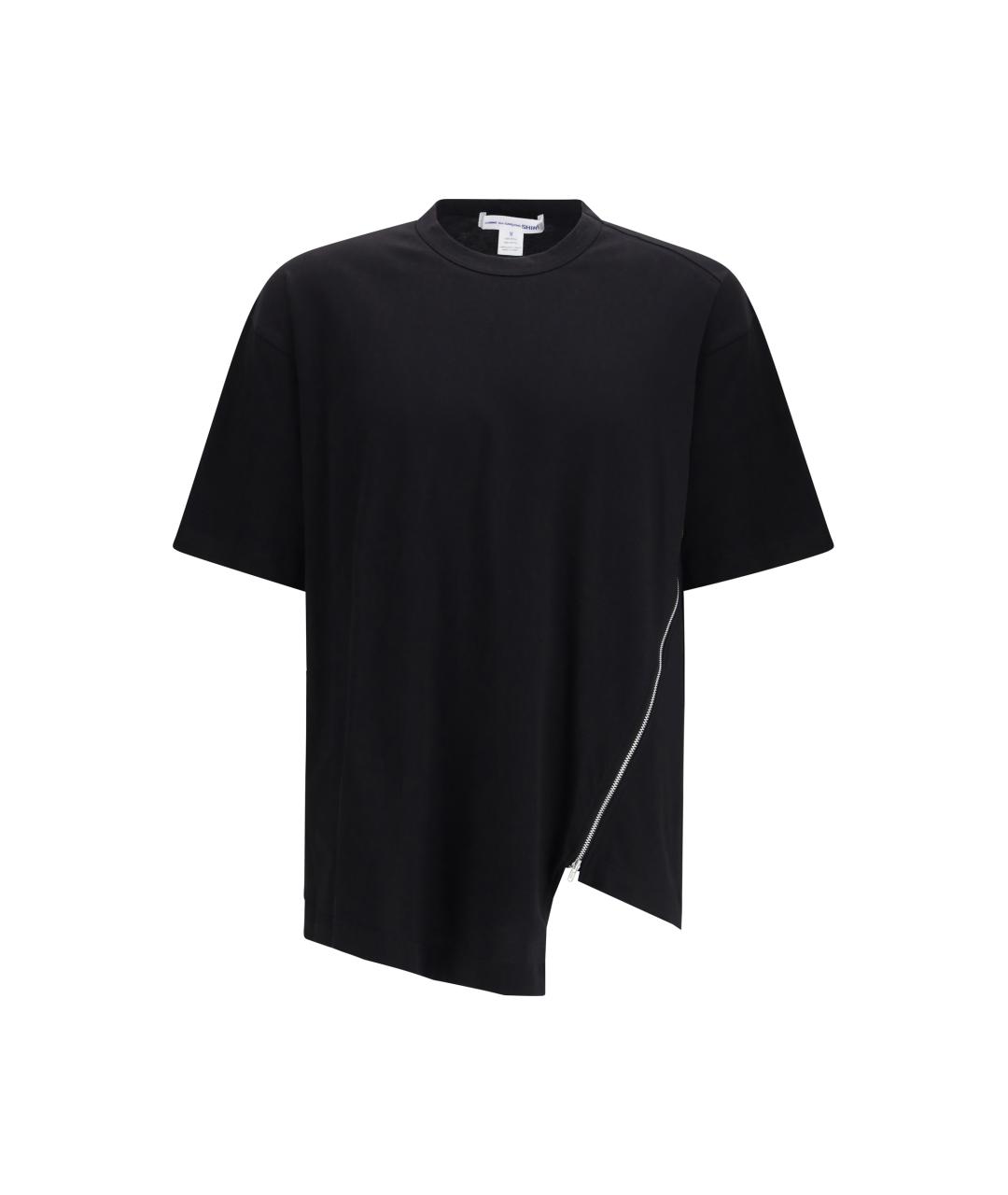 COMME DES GARÇONS SHIRT Черная хлопковая футболка, фото 4