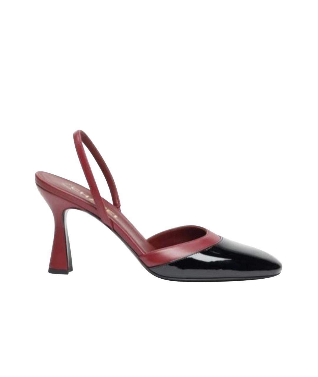 CHANEL Бордовые кожаные туфли, фото 1