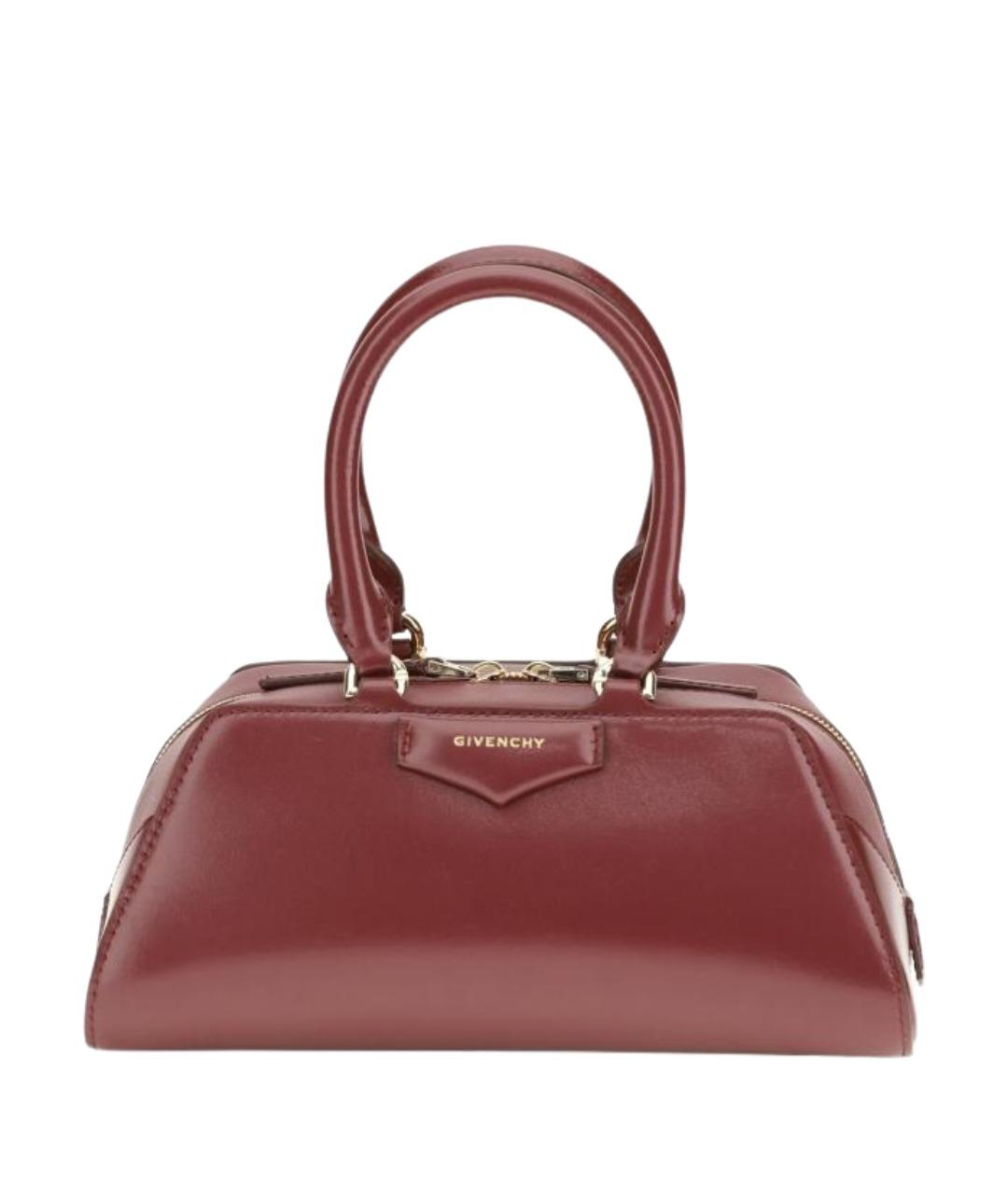 GIVENCHY Бордовая кожаная сумка через плечо, фото 1